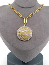 Load image into Gallery viewer, SHINE BRINGHT LIKE A DIAMOND! This BIG Luxuries Diamond Tennis Ball Necklace with 195 diamonds and 3,3 karat Gold. ONLY BY LOVE LOVE TENNIS.
