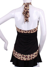 Load image into Gallery viewer, An elegant tennis blouse - silky soft - light - and quick drying breathable fabric. The neck ribbon ties in a bow with an open back - and the shoulders are framed nicely for a sexy look. Protect your neck and chest from the sun.
