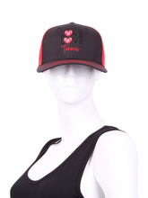 Load image into Gallery viewer, Black Hat & Red Mesh LLT Logo - Love Love Tennis Luxury Boutique Pro Shop Apparel Women Men Beverly Hills