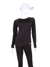 Load image into Gallery viewer, Black Open Back Long Sleeve Crew