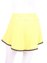 Load image into Gallery viewer, This is our limited edition Gladiator Skirt Yellow. This piece has a silky soft and quick-drying matching shorties, and binding to match. We make these in very small quantities - by design. Unique. Luxurious. Comfortable. Cool. Fun.