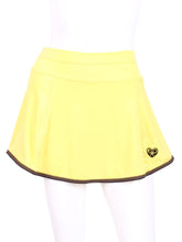 Load image into Gallery viewer, This is our limited edition Gladiator Skirt Yellow. This piece has a silky soft and quick-drying matching shorties, and binding to match. We make these in very small quantities - by design. Unique. Luxurious. Comfortable. Cool. Fun.