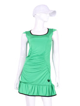 Load image into Gallery viewer, Kelly Green Monroe Tennis Dress With Ruching