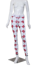Load image into Gallery viewer, Limited High Waisted Leggings Raspberry Red Hearts And Net