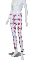 Load image into Gallery viewer, Limited High Waisted Leggings Raspberry Red Hearts And Net