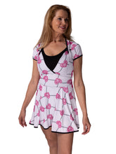 Load image into Gallery viewer, The Adeline Dress offers a playful, fun, and very flirty look. Offers a sweetheart neckline, empire waist and flowing A-line skirt. It is perfect for tennis, running and golf (with our Leg Lengthening Leggings), and of course, a trip to your after-court party with your friends. It was designed for confident women like you!