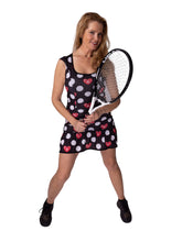 Load image into Gallery viewer, The Monroe Dress offers a little more coverage around the chest and the arms, but delicately shows your feminine curves. Our dress is fitted, and flares out at the skirt. It is perfect for tennis, running and golf, and of course, a trip to your after-court party with your friends. It was designed for confident women like you!