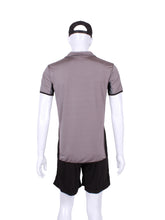 Load image into Gallery viewer, The luxury tennis Men's Polo Shirt in Grey With Mesh is a high-end athletic apparel piece designed for tennis enthusiasts who prioritize both style and performance.