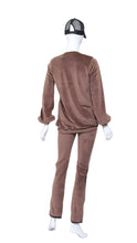 Load image into Gallery viewer, Long Sleeve Warm Up Top - Milk Chocolate Velvet