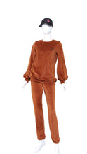 Load image into Gallery viewer, Long Sleeve Warm Up Top - Mocha Velvet