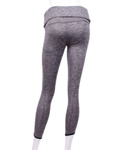 Load image into Gallery viewer, This is our limited edition rolled/high waist leggings in Grey. This piece has soft and quick-drying. We make these in very small quantities - by design. Unique. Luxurious. Comfortable. Cool. Fun.