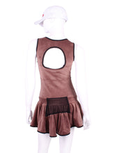 Load image into Gallery viewer, Sandra Mee Court To Cocktails Tennis Dress Milk Chocolate Velvet