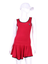 Load image into Gallery viewer, The Sandra Mee Dress offers a playful, fun, and very flirty look. Our dress is fitted, and flares out at the skirt with cute cut out ''O'' in the back.