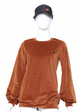 Load image into Gallery viewer, Long Sleeve Warm Up Top - Mocha Velvet
