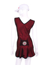 Load image into Gallery viewer, Short Black Fishnet and Red Angelina Court to Cocktails Tennis Dress