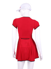Load image into Gallery viewer, The Adeline Dress offers a playful, fun, and very flirty look. Offers a sweetheart neckline, empire waist and flowing A-line skirt. It is perfect for tennis, running and golf (with our Leg Lengthening Leggings), and of course, a trip to your after-court party with your friends. It was designed for confident women like you!