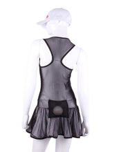 Load image into Gallery viewer, The Sandra Dee Dress offers a playful, fun, and very flirty look. Our dress is fitted, and flares out at the skirt. It is perfect for tennis, running and golf (with our Leg Lengthening Leggings), and of course, a trip to your after-court party with your friends. It was designed for confident women like you!