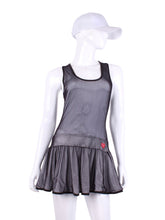 Load image into Gallery viewer, The Sandra Dee Dress offers a playful, fun, and very flirty look. Our dress is fitted, and flares out at the skirt. It is perfect for tennis, running and golf (with our Leg Lengthening Leggings), and of course, a trip to your after-court party with your friends. It was designed for confident women like you!