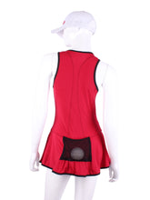 Load image into Gallery viewer, The Andrea Dress Red Short - I LOVE MY DOUBLES PARTNER!!!