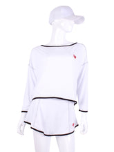 Load image into Gallery viewer, Long Sleeve Baggy Top White - I LOVE MY DOUBLES PARTNER!!!