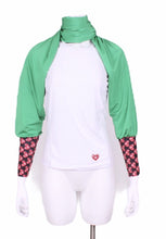 Load image into Gallery viewer, Green + Black Scarf Vest (Reversible) - I LOVE MY DOUBLES PARTNER!!!