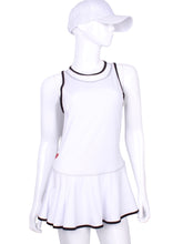 Load image into Gallery viewer, The Andrea Dress White Short - I LOVE MY DOUBLES PARTNER!!!