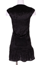 Load image into Gallery viewer, Monroe Black Crushed Velvet Tennis Dress - I LOVE MY DOUBLES PARTNER!!!