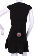 Load image into Gallery viewer, The Black Monroe Tennis Dress With Ruching - I LOVE MY DOUBLES PARTNER!!!