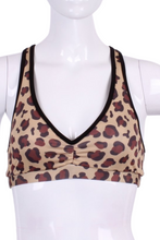 Load image into Gallery viewer, Leopard LOVE “V” Bra - I LOVE MY DOUBLES PARTNER!!!