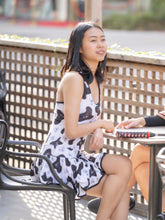 Load image into Gallery viewer, Tennis Dress Cow Print Black and White Court to Cocktails Tennis Dress Beverly Hills, CA 90210 Love Love Tennis Luxury Boutique and Pro Shop for Tennis Outfits for Women
