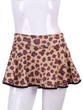 Load image into Gallery viewer, Brown Leopard Love O Skirt - I LOVE MY DOUBLES PARTNER!!!