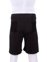 Load image into Gallery viewer, This is our limited edition Short Men’s Shorts Black.  This piece has a silky and soft fabric.   We make these in very small quantities - by design.  Unique.  Luxurious.  Comfortable.  Cool.  Fun.
