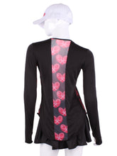 Load image into Gallery viewer, The super cool and totally see-though Long Sleeve Crew Tee! I designed this top to look flattering AND allow maximum air flow through my mesh back and side panels. The harder you play - the more SWOOSH OF AIR FLOW you create. Be your own FAN. Literally. Keep cool. Keep shaded. Keep dry. Look awesome.