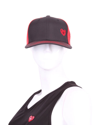 Black Hat + Red Heart & Holey Red Back with the 