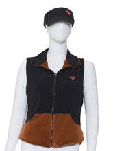 Load image into Gallery viewer, Mocha Brown Velvet + Black Reversible Vest
