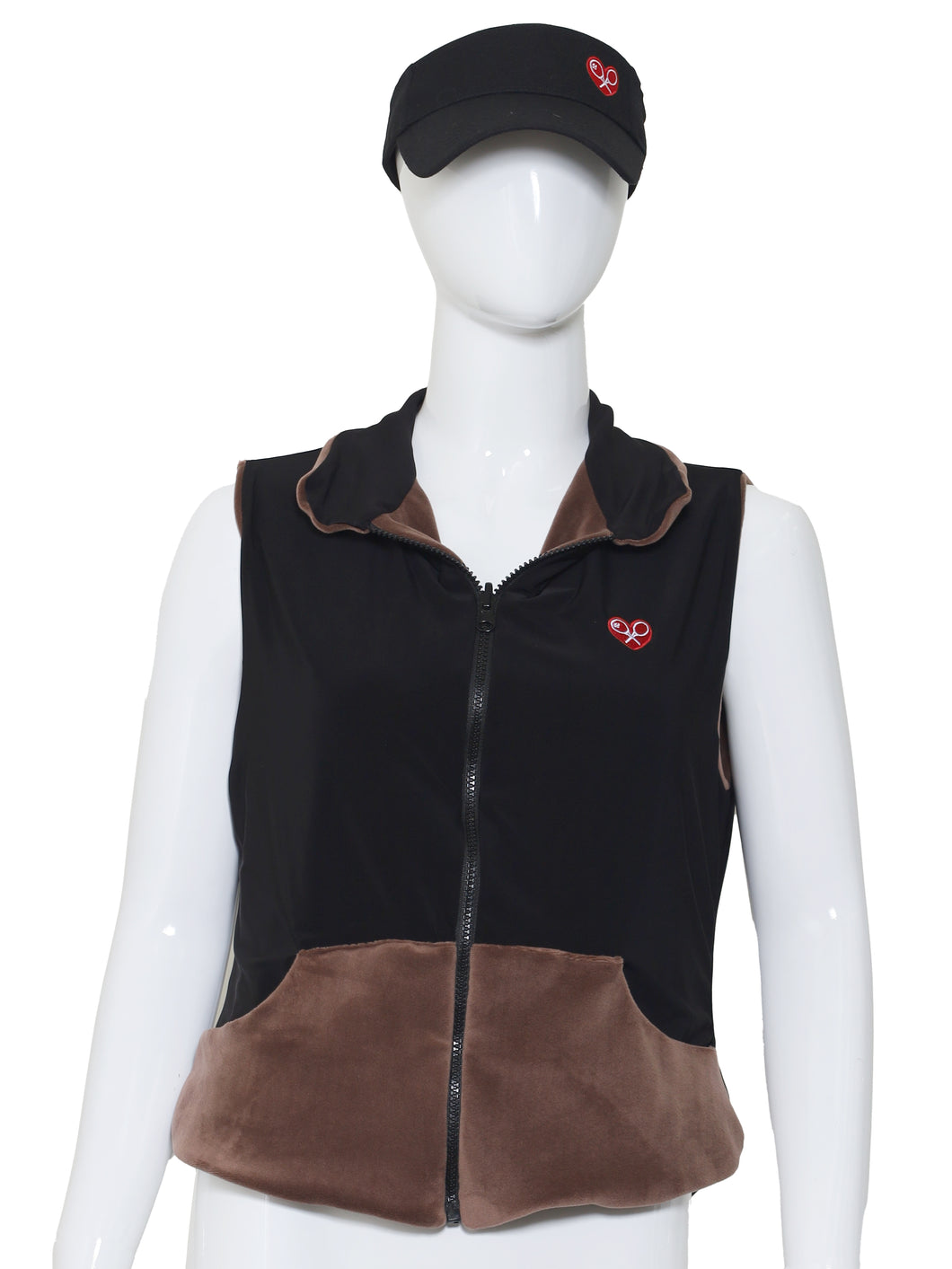 Milk Chocolate Velvet + Black Reversible Vest