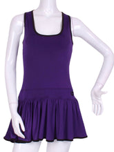 Load image into Gallery viewer, The Sandra Dee Dress offers a playful, fun, and very flirty look.  The skirt is cut like a donut and the back is racer-shaped for a sporty yet very feminine look.  This style is a very flattering deep scoop neckline.  The fabric is so so soft - and is best worn with a cross-backed bra such as our U Bra.
