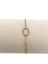 Load image into Gallery viewer, Diamonds Galore 1&quot; Tennis Racket Bracelet - Love Love Tennis Luxury Boutique Pro Shop Apparel Women &amp; Men Beverly Hills 
