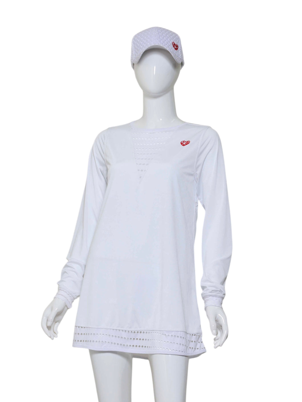 Erika Dress White With Holey White