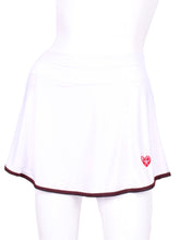 Load image into Gallery viewer, Gladiator Skirt White With Black Binding And Red Stitching

