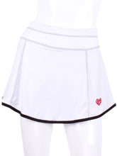 Load image into Gallery viewer,  This is our limited edition Gladiator Skirt White.  This piece has a silky soft and quick-drying matching shorties, and binding to match.  We make these in very small quantities - by design.  Unique.  Luxurious.  Comfortable.  Cool.  Fun.
