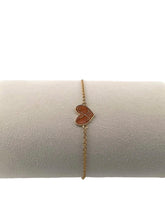 Load image into Gallery viewer, Golf Pink Enamel Heart Gold Bracelet
