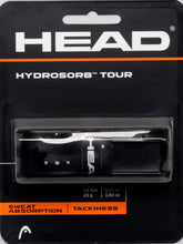 Load image into Gallery viewer, The Head HydroSorb Tour Replacement Tennis Grip has a built-in twin-channel system that provides the best in comfort and air flow. There is also a high-tack elastomer surface to ensure a firm grip at all times. Extra large perforations are in place for enhanced sweat absorption. Get a grip on your game with the Head Hydrosorb Tour Replacement Tennis Grip!
