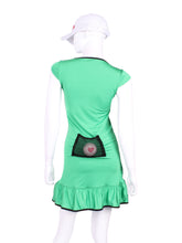 Load image into Gallery viewer, Kelly Green Monroe Tennis Dress With Ruching
