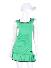 Load image into Gallery viewer, Kelly Green Monroe Tennis Dress With Ruching
