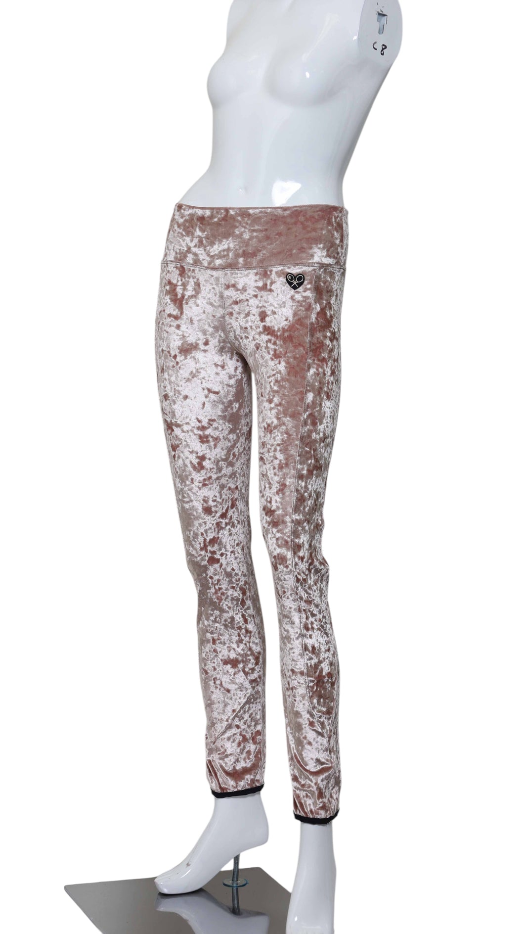 Leg Lengthening Pants Champagne Crushed Velvet