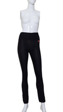 Load image into Gallery viewer, Leg Lengthening Pants Holey Black With Red Stitching
