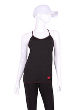 Load image into Gallery viewer, This is my top with the least coverage.  Aptly named the Tiny Tank!  It has a deep scoop neckline and strappy cross back. (If you have boobs....it WILL show your sports bra - if you wear one that is....)
