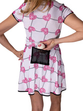 Load image into Gallery viewer, The Adeline Dress offers a playful, fun, and very flirty look. Offers a sweetheart neckline, empire waist and flowing A-line skirt. It is perfect for tennis, running and golf (with our Leg Lengthening Leggings), and of course, a trip to your after-court party with your friends. It was designed for confident women like you!
