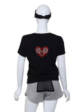 Load image into Gallery viewer, Love Bedazzled Heart T-Shirt Pickleball

